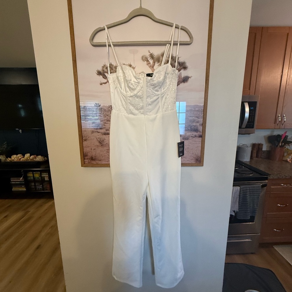 Lulu's Chic White Jumpsuit
